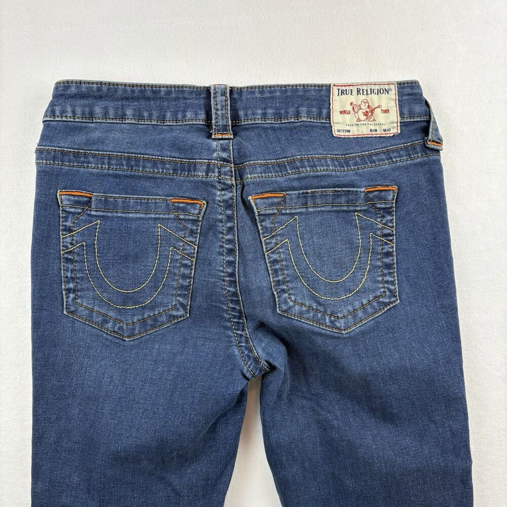 True Religion Stella Low Rise Skinny Jeans Womens 31 Blue 5 Pocket